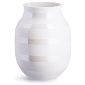 Kähler Omaggio Vasen mittel aus Keramik - pearl - Ø 16,5 cm - Höhe 20 cm