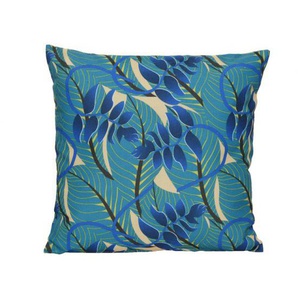 Kaemingk Dekokissen Blatt grün blau 45x45 cm 100% Polyester