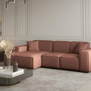 Kaiser Möbel Ecksofa Eckcouch PULA stoff Opera Lachs Links Pula Opera Lachs Links