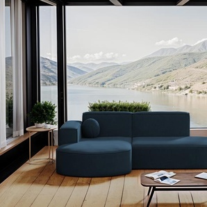 Kaiser Möbel Gartenmöbel Ecksofa, Couch ,Sofa L-Form Designer Modena Studio Patio Stoff Artikel Marineblau Links