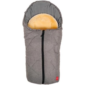 Kaiser Universal Winter-Fußsack mit Lammfelleinlage Little Sheepy für Babyschale, Tragewanne grau 7103115