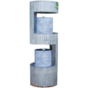 Kaito Polystone Wassersäule mit Pumpe und LED-Beleuchtung Wasserspiel 120x41x41 cm - Granimex