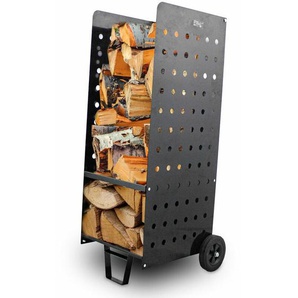 Kaminholz Wagen Karre Transportkarre Holzwagen Holzkorb Kaminwagen Brennholzwagen für Holz bis 100 Kg - Bituxx