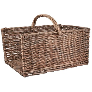 Kaminkorb - braun - Weide - 45 cm - 28 cm - cm 31,0 | Möbel Kraft