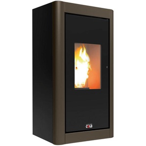 Kaminofen, Braun, Schwarz, Metall, 45.5x88.5x50.5 cm, Made in Europe, DIN EN 14785, WLAN-fähig, Freizeit, Heizen & Kühlen, Elektrokamine