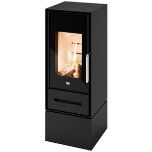 Kaminofen, Schwarz, Metall, 46.5x110.2x41 cm, Made in Italy, Aschebehälter, raumluftunabhängig, Freizeit, Heizen & Kühlen, Elektrokamine