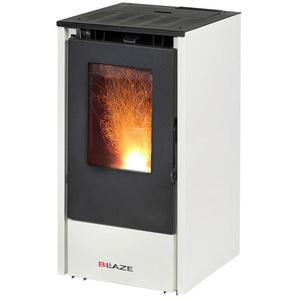 Kaminofen, Weiß, Metall, 40x76x43 cm, Made in Europe, DIN EN 14785, Aschebehälter, WLAN-fähig, Freizeit, Heizen & Kühlen, Elektrokamine