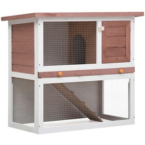 Kaninchenstall 1 Tür Braun Holz