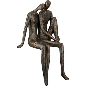 Kantenhocker CASABLANCA BY GILDE Skulptur XL Couple Dekofiguren Gr. B/H/T: 19 cm x 35 cm x 13 cm, braun (bronzefarben) Weitere Figuren Skulpturen