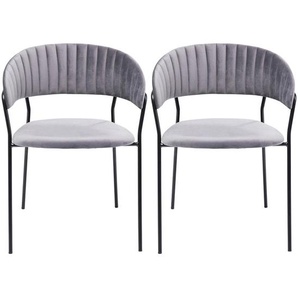 Kare-Design Armlehnstuhl , Grau , Textil , Rundrohr , 57x77.5x54 cm , Stoffauswahl , Esszimmer, Stühle, Armlehnenstühle