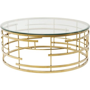Kare-Design Beistelltisch, Messing, Metall, rund, 100x45 cm, Wohnzimmer, Wohnzimmertische, Beistelltische, Beistelltische Metall