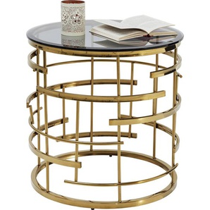 Kare-Design Beistelltisch, Gold, Metall, rund, 55x55 cm, Wohnzimmer, Wohnzimmertische, Beistelltische, Beistelltische Metall