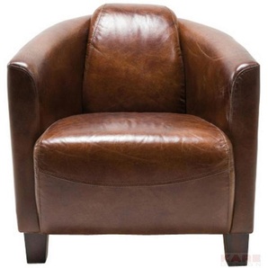 Kare-Design Cocktailsessel, Braun, Leder, Echtleder, Rindleder, Vintage, 70x72x83 cm, Wohnzimmer, Sessel, Cocktailsessel