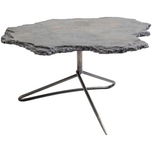 Kare-Design Couchtisch, Dunkelgrau, Metall, Stein, Keramik, Freiform, rund, 92x44 cm, Wohnzimmer, Wohnzimmertische, Couchtische, Metall-Couchtische