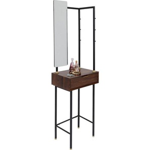 Kare-Design Garderobe, Braun, Schwarz, Gold, Holz, Metall, Sheesham, massiv, 1 Schubladen, 50x178x35 cm, Garderobe, Garderoben-Sets
