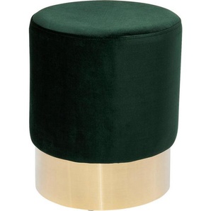 Kare-Design Hocker, Dunkelgrün, Textil, Uni, zylindrisch, 35x42x35 cm, Wohnzimmer, Hocker, Sitzhocker