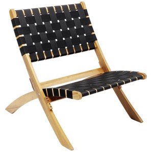 Kare-Design Klappstuhl , Schwarz, Akazie , Holz, Textil , Akazie , massiv , 78x72.5x60 cm , klappbar , Esszimmer, Stühle, Klappstühle