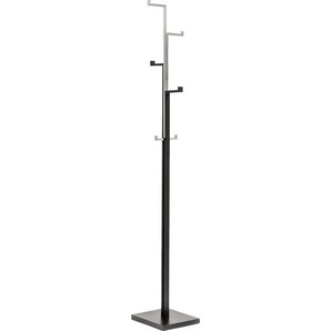 Kare-Design Kleiderständer, Schwarz, Edelstahl, Metall, 30x177x25 cm, Garderobe, Garderobenständer