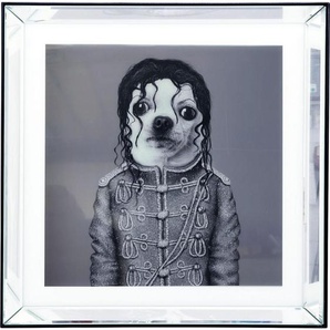 Kare-Design Kunstdruck, Grau, Schwarz, Weiß, Glas, quadratisch, 60x60x5 cm, gerahmt, Bilder, Gerahmte Bilder