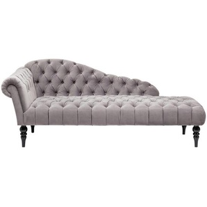 Kare-Design Récamiere , Grau , Textil , Buche , massiv , 200x82x85 cm , Armteil links , Wohnzimmer, Sofas & Couches, Sofas, Recamieren