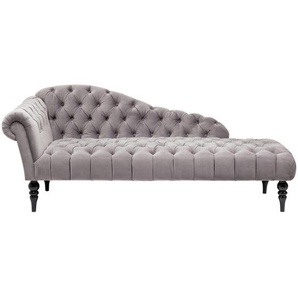 Kare-Design Récamiere, Grau, Textil, Buche, massiv, 200x82x85 cm, Armteil links, Wohnzimmer, Sofas & Couches, Sofas, Recamieren