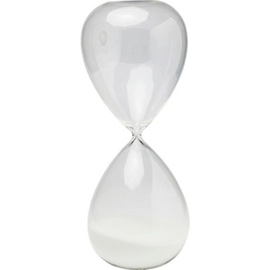 Kare-Design Sanduhr, Klar, Weiß, Glas, 18x45x18 cm, Dekoration, Uhren, Tischuhren