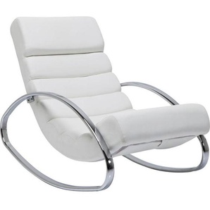 Kare-Design Schaukelsessel , Weiß , Textil , 62x81x110 cm , Wohnzimmer, Sessel, Relaxsessel