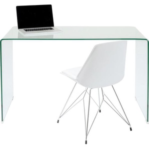 Kare-Design Schreibtisch, Transparent, Glas, rechteckig, 60x78x125 cm, Arbeitszimmer, Schreibtische, Bürotische