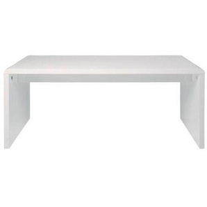 Kare-Design Schreibtisch, Weiß, Holzwerkstoff, Wange, 85x76x180 cm, Arbeitszimmer, Schreibtische, Bürotische
