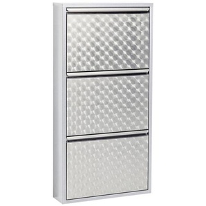 Kare-Design Schuhkipper, Silber, Metall, 50x103x14 cm, Garderobe, Schuhaufbewahrung, Schuhkipper