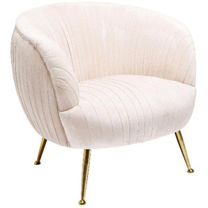 Kare-Design Sessel, Creme, Textil, Uni, 79x75x75 cm, Wohnzimmer, Sessel, Polstersessel