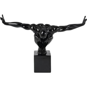 Kare-Design Skulptur, Schwarz, Kunststoff, Stein, 43x29x15 cm, zum Stellen, Dekoration, Skulpturen & Dekoobjekte, Skulpturen