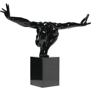 Kare-Design Skulptur, Schwarz, Kunststoff, Stein, 75x52x23 cm, zum Stellen, Dekoration, Skulpturen & Dekoobjekte, Skulpturen