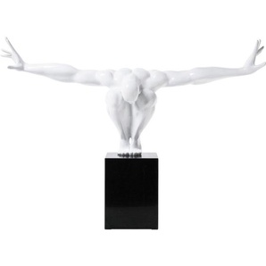 Kare-Design Skulptur , Schwarz, Weiß , Kunststoff, Stein , 75x52x23 cm , zum Stellen , Dekoration, Skulpturen & Dekoobjekte, Skulpturen