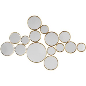 Kare-Design Spiegel, Messing, Metall, Glas, 138x93x2 cm, Wohnspiegel, Wandspiegel