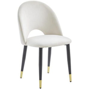 Kare-Design Stuhl , Beige , Metall, Textil , 49x84x54 cm , Esszimmer, Stühle, Esszimmerstühle