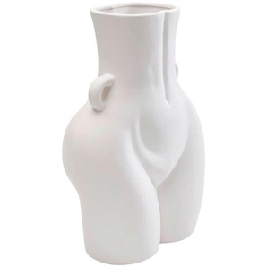 Kare-Design Vase, Weiß, Keramik, 27x40x16 cm, handgemacht, Dekoration, Vasen, Keramikvasen