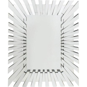 Kare-Design Wandspiegel, Glas, rechteckig, 83x120x3 cm, Facettenschliff, waagrecht montierbar, Badezimmer, Badezimmerspiegel, Badspiegel