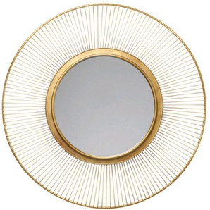 Kare-Design Wandspiegel, Gold, Metall, 93x93x4 cm, Wohnspiegel, Wandspiegel