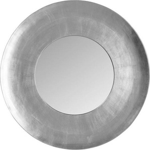 Kare-Design Wandspiegel, Silber, Glas, rund, 108x108x8 cm, Badezimmer, Badezimmerspiegel, Badspiegel
