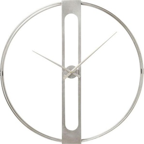Kare-Design Wanduhr, Silber, Metall, 60x60x10 cm, Dekoration, Uhren, Wanduhren