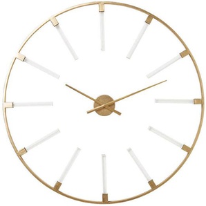 Kare-Design Wanduhr , Messing , Metall , 92 cm , Dekoration, Uhren, Wanduhren