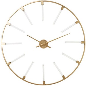 Kare-Design Wanduhr, Messing, Metall, 92 cm, Dekoration, Uhren, Wanduhren