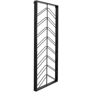 Kare-Design Weinregal, Schwarz, Metall, 70x160x6 cm, Wohnzimmer, Regale, Weinregale