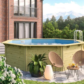 Karibu Gartenpool-Set »Modell 2« - blau - Edelstahl -