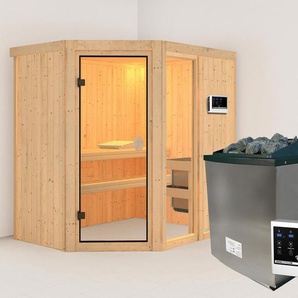 Karibu Sauna »Amy 1« - naturfarben - Wolle -