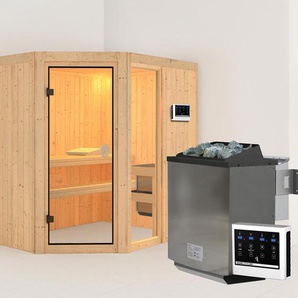 Karibu Sauna »Amy 1« - naturfarben - Wolle -