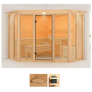 Karibu Sauna Astrid 2, BxTxH: 245 x 245 x 202 cm, 68 mm, (Set) ohne Ofen