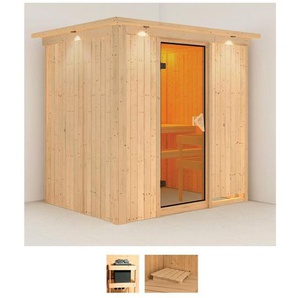 Karibu Sauna Bedine, BxTxH: 210 x 165 x 202 cm, 68 mm, (Set) ohne Ofen