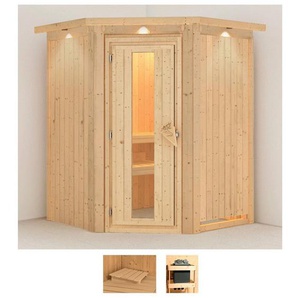 Karibu Sauna Larin, BxTxH: 165 x 165 x 202 cm, 68 mm, (Set) ohne Ofen